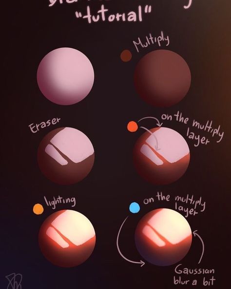 Ambient Lighting Art Tutorial, Drawing Tips Shading, Candle Shading Drawing, How To Shade Horns Digital, Harsh Lighting Tutorial, Lighting Tricks Digital Art, Drawing Rendering Techniques, Lighting Reference Object, Galaxy Drawing Tutorial