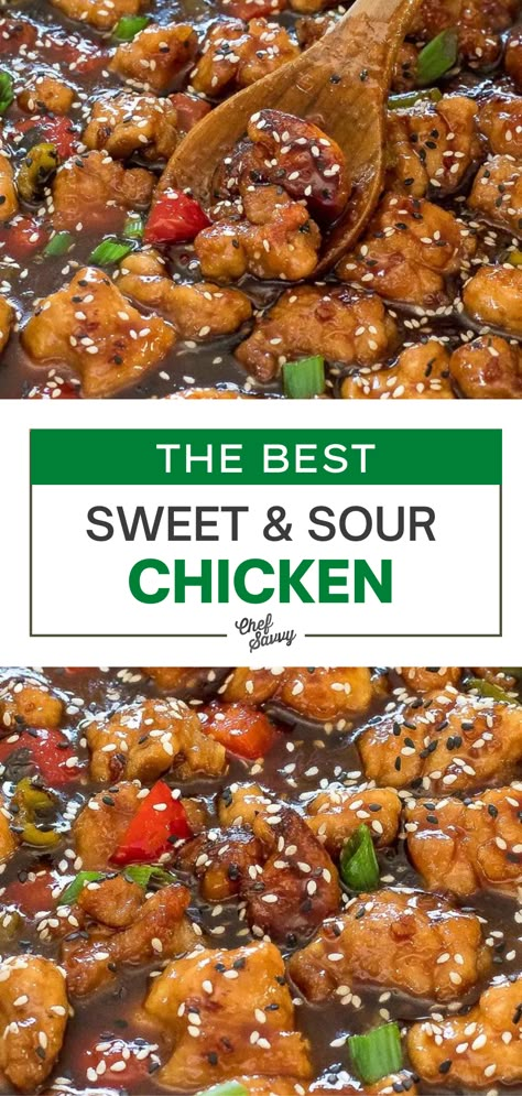 Homemade Sweet And Sour Sauce, Sweet And Sour Chicken Recipe, Sour Chicken Recipe, Chef Savvy, Chicken Smothered, Easy Stir Fry Recipes, Chicken Receipes, Restaurant Inspired Recipes, Healthy Chicken Recipes Easy