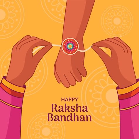 Rakshabandhan Illustration, Rakhi Poster, Raksha Bandhan Illustration, Children's Day Message, Childrens Day Illustration, National Sports Day, Kawaii Faces, Happy Children's Day, Pride Day