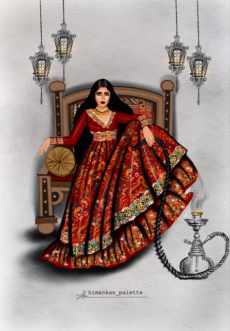 Artwork name “INDRANI” Designed & conceptualised by HIMANKA MAJUMDER Heeramandi Photoshoot, Dress Illustration Art, Grafics Design, Bride Fashion Illustration, Abhinav Mishra, Painting Portfolio, Wardrobe Planner, Wedding Caricature, Portfolio Art