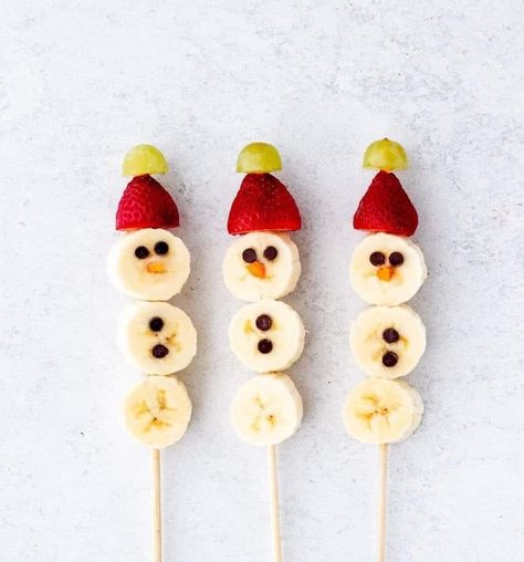 Healthy Christmas Snacks For Kids, Christmas Snacks For Kids, Healthy Christmas Snacks, Jul Mad, Kreative Snacks, Food Art For Kids, Kids Christmas Party, Healthy Christmas, Holiday Snacks