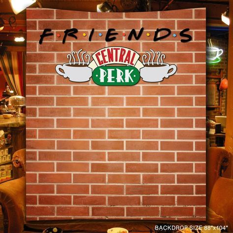 Poster Guest Book, Teacher Appreciation Themes, Custom Birthday Banners, Party Backdrops, Friends Central Perk, Friends Tv Series, Central Perk, Friends Party, Party Photo Booth