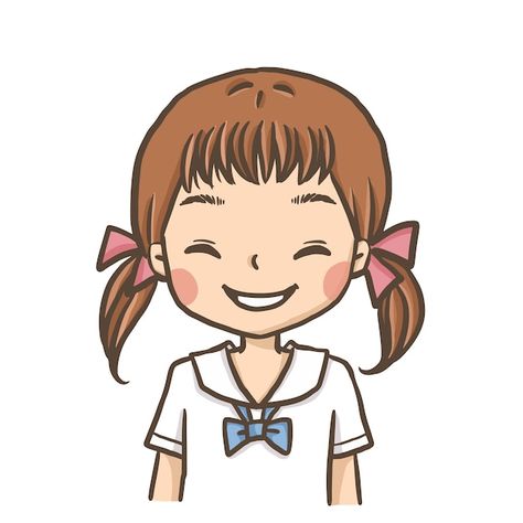 Chibi Manga, Doodle Girl, Student Cartoon, Girl Drawing Easy, Simple Anime, Cartoon Clip, Cartoon Clipart, Easy Drawings For Kids, Creative Content