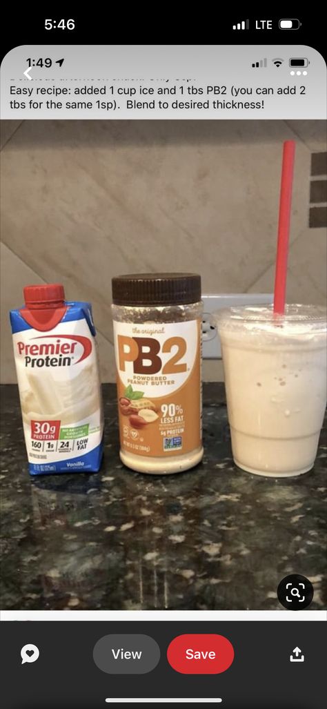 Pb2 Recipes, Protein Drink Recipes, Protein Shake Smoothie, Premier Protein, Peanut Butter Smoothie, Ww Points, Easy Healthy Meal Prep, Protein Shake Recipes, Healthy Drinks Recipes