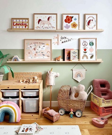 Natural Playroom, Basket On Wheels, Girl Room Inspiration, Kids Rooms Inspo, Santa Isabel, Rattan Basket, Toy Organization, Playroom Decor, Kids Playroom