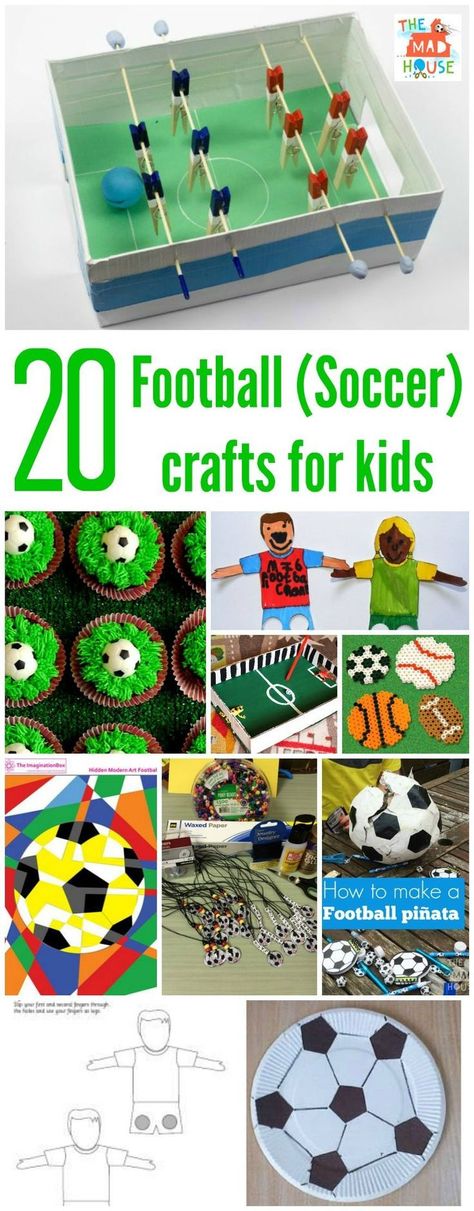 Over 20 fab football crafts or soccer crafts for kids.  Celebrate the beautiful game with these fun and easy to prepare crafts and activities for children.  Lots of crafts, activities and education games all with a soccer or football theme.  Get your DIY Soccer Crafts For Kids, Trillium Tattoo, Sport Themed Crafts, Soccer Crafts, Sport Art Projects, Football Crafts, Soccer Art, Sport Craft, Activities For Children