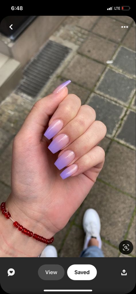 Ombre Violet Nails, Colour Ombre Nails Acrylic, Lavender French Tip Nails Coffin, Baby Boomer Nails Color Purple, Purple Nails Ballerina, Ombre Lavender Nails, Ombre Nails Purple Lavender, Ballerina Nails Purple, Purple Ballerina Nails