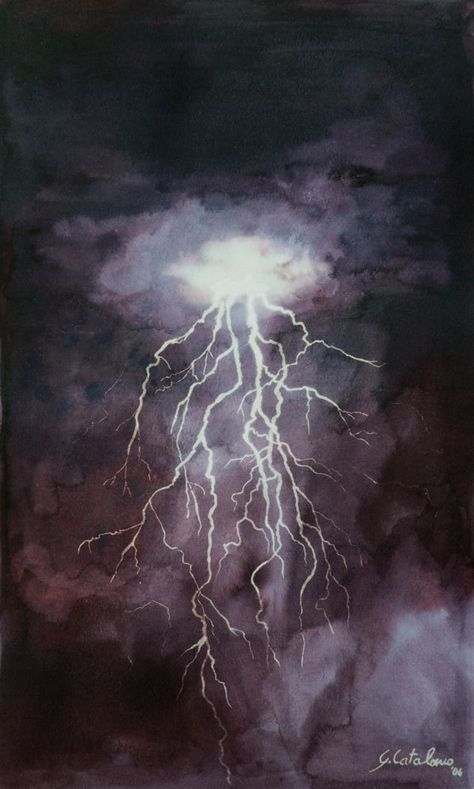 Lightning Painting, Lightning Art, Soul Collage, Paintings Ideas, Black Paper Drawing, Science Illustration, Watercolor Calligraphy, Learn Watercolor, Ink In Water