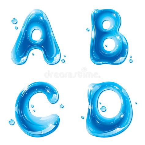 Water Letters, Pixar Poster, Capital Fonts, Letras Cool, Troom Troom, Swimming Art, Letters Printable, Line Photography, Letter Games