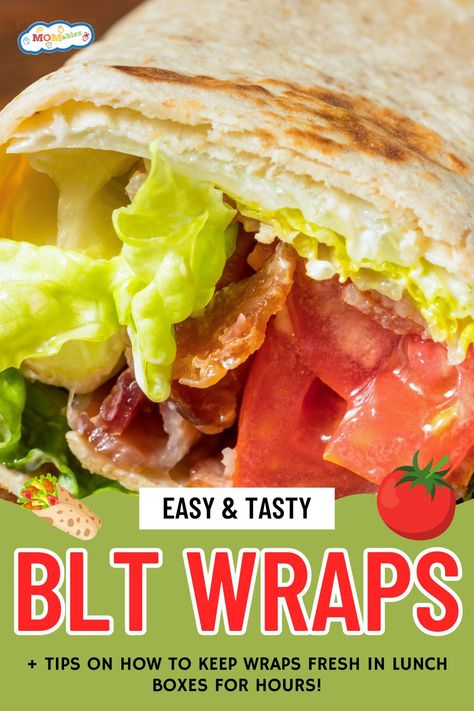 All the flavor of a classic BLT in an easy-to-eat and easy-to-make lunch wrap. Blt Wraps With Secret Sauce, Healthy Blt Wrap, Low Carb Blt Wrap, Perfect Blt Sandwich, Blt Without Bread, Ultimate Blt, Lunch Wrap, Blt Wraps, Cheap Lunch