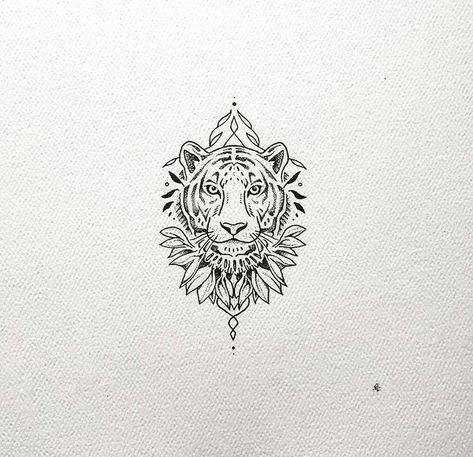 Tiger Tattoo Design, Small Tattoos Simple, Beard Tattoo, Tiger Tattoo, Dream Tattoos, Creative Tattoos, Mini Tattoos, Finger Tattoos, 로고 디자인