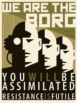 Star Trek Locutus Of Borg, Star Trek Party, Star Trek Borg, The Borg, Star Trek Poster, United Federation Of Planets, Star Trek Characters, Star Trek Art, Starship Enterprise