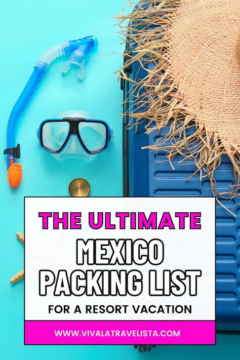 Pack your bags stress-free with my ultimate Mexico resort packing list and free printable download! 🌴👙☀ Discover the Mexico travel essentials you won't want to forget when packing for Mexico. Mexico Must Haves, Packing For Mexico, Resort Packing List, Mexico With Kids, Mexico Packing List, Mexico Resort, Mexican Vacation, Ultimate Packing List, Pack Like A Pro