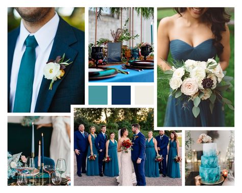 Teal Weddings, Navy Wedding Colors, Wedding Color Palettes, Teal Wedding, Navy Wedding, Wedding Color, Wedding Trends, Color Ideas, Color Palettes