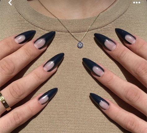 Half Moon Nails, Space Nails, Moon Nails, Gothic Nails, Black Nail Art, Edgy Nails, Goth Nails, Trendy Nail Art, Funky Nails