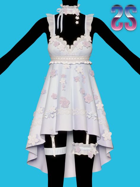 Ts4 Cc Shining Nikki, Sims Kawaii Clothes, Love Nikki Sims 4 Cc, Sims 4 Asian Cc Patreon, Sims Cc Cute Clothes, Sims 4 Shining Nikki Cc, Sims 4 Cc Jirai Kei, Ts4cc Dress, Doll Sims 4 Cc