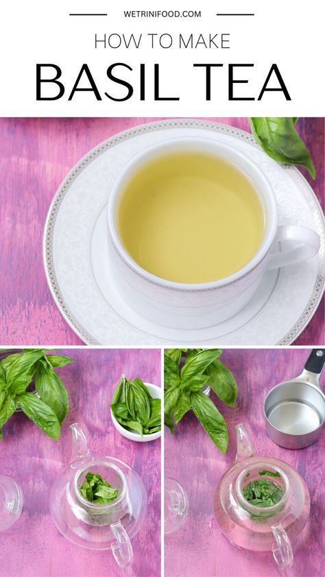 What To Do With Fresh Basil, Basil Tea Benefits, Basil Tea Recipe, Reggio Amelia, Holy Basil Benefits, Basil Drinks, Holy Basil Tea, Cinnamon Basil, Basil Tea