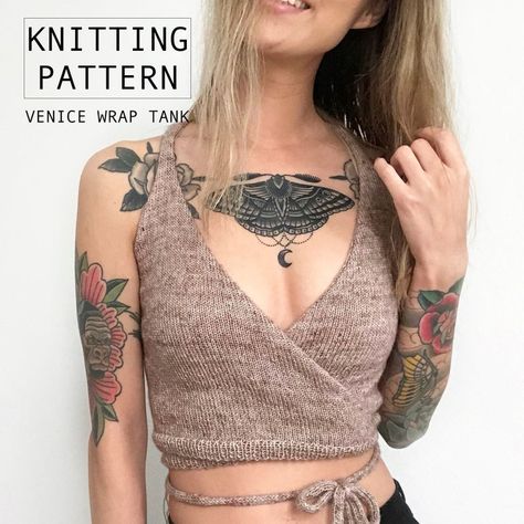 Modern Knitwear, Summer Knitting Patterns, Dresses Pattern, Knit Summer, Mattress Stitch, Tank Top Pattern, Modern Knitting, Summer Sweater, Knit Wrap