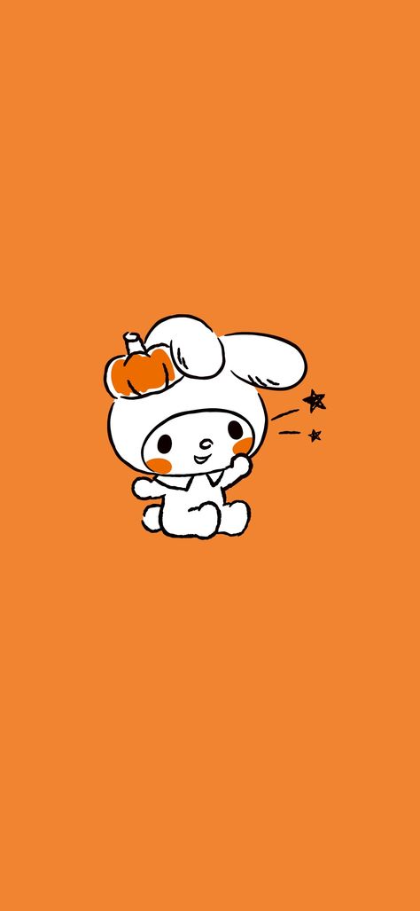 Cute Halloween Wallpaper Snoopy, My Melody Fall Wallpaper, My Melody Halloween Wallpaper, Fall Sanrio Wallpaper, Hello Kitty Autumn Wallpaper, Sanrio Fall Wallpaper, Fall Hello Kitty Wallpaper, Matching Halloween Wallpaper, Sanrio Halloween Wallpaper