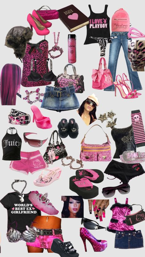 Trashy Y2k Style, Mc Bling, Mcbling Fashion, Trashy Outfits, 2000s Clothes, Early 2000s Fashion, 2000s Outfits, Trashy Y2k, Y2k Mcbling