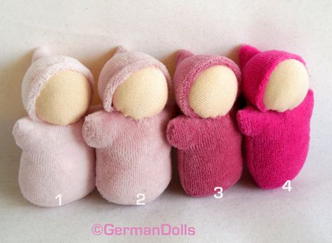 Waldorf Doll Waldorf baby doll germandolls CUSTOM Wee Pocket Baby cloth doll rag… Waldorf Baby, Diy Rag Dolls, Diy Felt Christmas Ornaments, Pocket Doll, Homemade Dolls, Diy Doll Miniatures, How To Make Toys, Waldorf Toys, Waldorf Doll