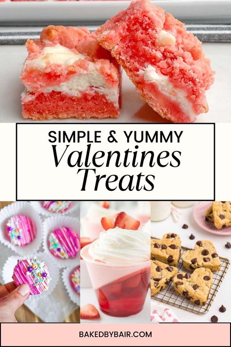 These are the best Valentines Treats around. From strawberry brownies to Oreo truffles, you'll love them. Valentine’s Day Dessert Ideas For Kids, Oreo Balls Valentines Day, Valentine’s Day Oreos, Valentine Truffles Simple, Valentine’s Day Oreo Balls, Marshmallow Fruit Dip, Valentine's Desserts, Desserts For Kids, Valentines Treats