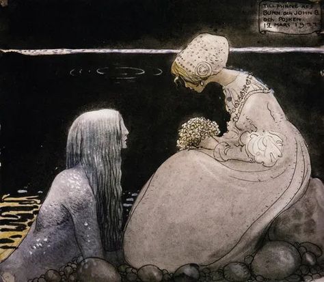 Nokken – Mythology Kay Nielson, Respect Images, Café Design, John Bauer, Water Spirit, Canvas Art Projects, Textured Canvas Art, Daily Painting, Fairytale Art