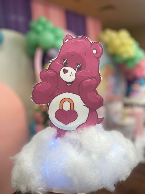 Care Bears Birthday Party Centerpieces, Care Bears Centerpieces, Care Bears Birthday Party Decorations, Care Bear Centerpieces, Bear Centerpiece, Baby Shower Oso, Baptism Themes, Alice In Wonderland Props, Care Bears Birthday Party