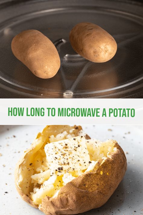 How To Cook A Potato In The Microwave, How To Make A Baked Potato In Microwave, How To Microwave A Potato, Bake Potatoes In Microwave, Baked Potato In Microwave, Baked Potatoes In The Microwave, Salted Baked Potato, Microwave Baked Potato, Pistachio Fluff