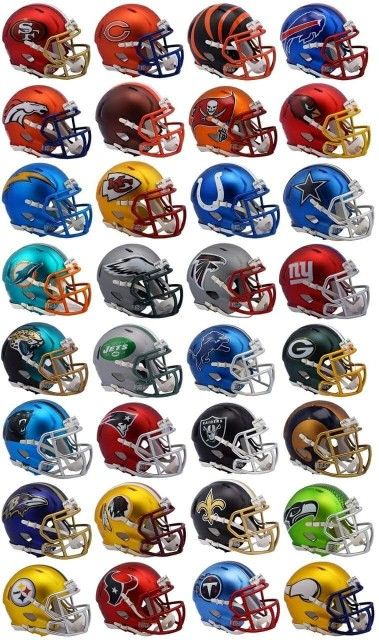 Football Factory, Nfl Uniforms, Nfl Funny, Nfl Football Helmets, 32 Nfl Teams, Mini Football Helmet, Legends Of The Fall, Nfl Football Art, New News