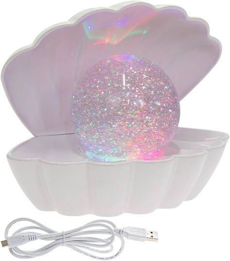 L & P Home & Gifts Lesser & Pavey White Glitter Pearl Seashell Colour Changing Mood Light (LP49420) : Amazon.co.uk: Lighting Glitter Lamp, Pearl Seashell, Mood Lamp, Shell Lamp, Mood Lamps, Shell Decorations, Color Changing Lights, Colour Changing, Mood Light