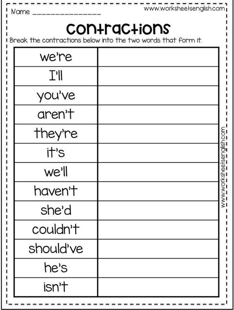 Second Grade Grammar, Vocabulary Words Activities, Worksheet 3rd Grade, Elementary Grammar, Third Grade Worksheets, 2nd Grade Grammar, English Teaching Resources, Literacy Worksheets, Spelling Worksheets