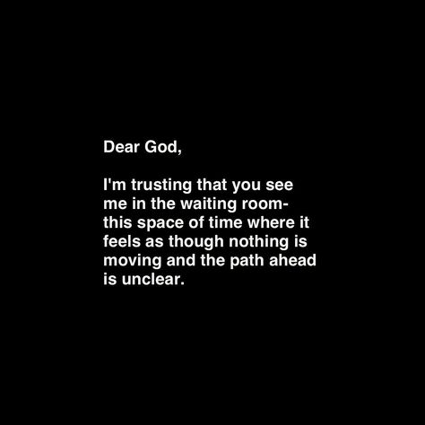 I wrote this prayer for the one who feels like they’re stuck in a waiting room right now and the thought of stringing words together into a prayer feels impossible. Waiting for a resolution. Waiting for a call. Waiting for two lines to appear. Waiting for a season to end. Waiting for a next step. No matter where you are today, God sees you in the waiting. He counts every prayer. He’s in the waiting room right alongside you 🖤 I Waiting For You, Waiting For Him To Be Ready, Stop Waiting For Him, Waiting For A Call, Waiting For You Quotes, The Waiting Room, I Wait For You, Waiting For Love, Waiting For Someone