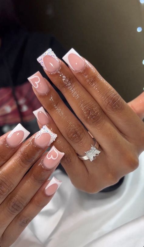 Girly Acrylic, Acrylic Toe Nails, Acrylic Nail Set, Hard Nails, Colored Acrylic Nails, Girly Acrylic Nails, French Tip Acrylic Nails, Cute Acrylic Nail Designs, Short Square Acrylic Nails