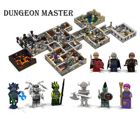 “Dungeon Master” LEGO adventure set would let you build your own RPG lair | Dungeons and Dragons Gifts | #DnD Ideas | #DnD Wedding Gift Ideas #rpg #gaming #dungeonsanddragons Lego Board Game, Dungeons And Dragons Gifts, Lego Kits, Lego Boards, Fantasy Role Playing, Lego Castle, Lego News, Fantasy Setting, Lego Projects