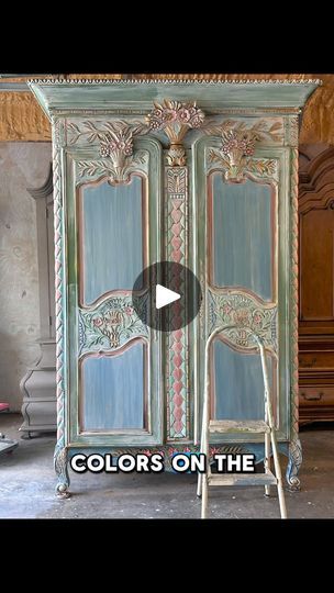 10K views · 202 reactions | French wedding armoire | Plot twist on painting this French wedding armoire | By Paint with CaseyFacebook French Country Armoire, French Wardrobe, French Armoire, Painted Vinyl, Vinyl Record Art, Record Art, Furniture Rehab, 10k Views, French Wedding