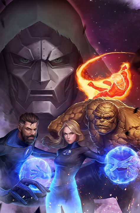 Fantastic4, son6 _ on ArtStation at https://www.artstation.com/artwork/A9kxvN Fantastic Four Marvel, Fantastic Four Comics, Comic Wallpaper, Marvel Games, Mister Fantastic, Marvel Comics Wallpaper, Marvel Comic Universe, Marvel Comic Books, Variant Covers