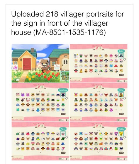 Animal Crossing New Horizons design codes Animal Crossing Villagers Sign, Animal Crossing Villagers Design, Picture Codes, Animal Crossing 3ds, Animals Crossing, Animal Crossing Funny, Animal Crossing Fan Art, Animal Crossing Memes, Animal Crossing Guide