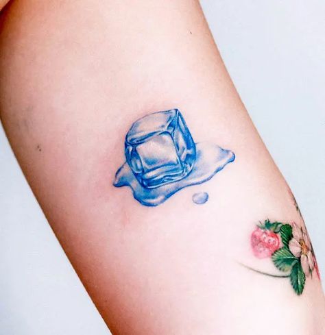 Ice Cube Tattoo, 3 Dot Tattoo, Cube Tattoo, Ice Tattoo, Tattoo Removal Cost, Tattoo For Boyfriend, Heart On Fire, Mark Tattoo, Water Tattoo