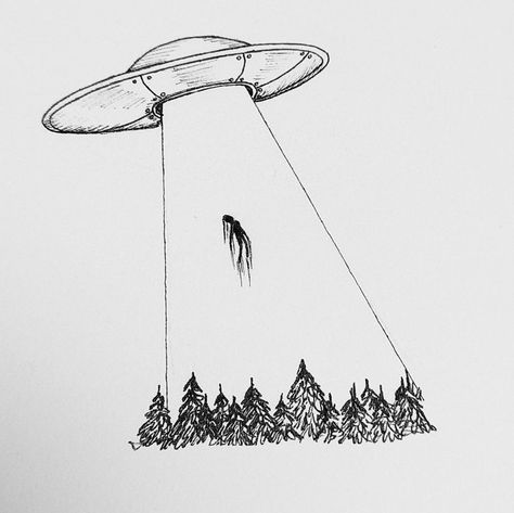 Alien Ufo Tattoo, Ufo Tattoo Simple, Ufo Doodle, Alien Sketch, Ufo Drawing, Western Drawings, Spaceship Drawing, Ufo Tattoo, Character Tattoos