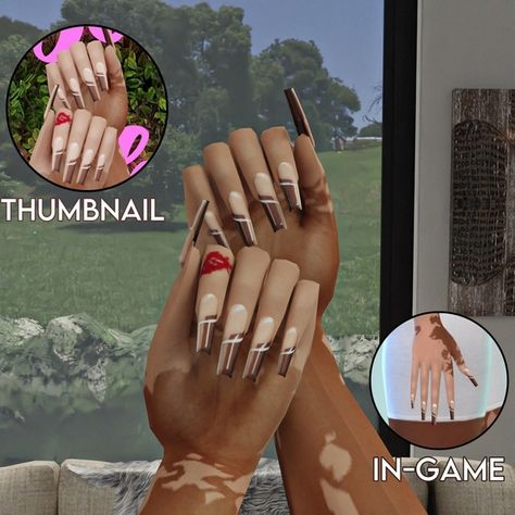 Ts4cc Nails, Sims 4 Kid Body Preset, Sims 4 Toe Nails Cc, Sims Nails, Flames Nails, Ts4 Accessories, Cc Nails, Sims Accessories, Sims 4 Nails