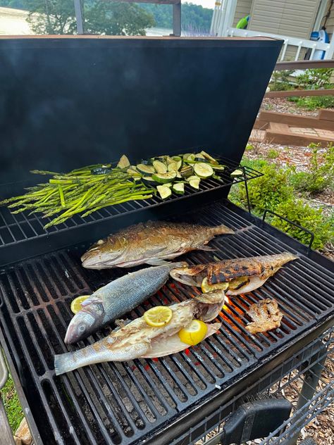 #fish #food #foodie #lake #grilled #grilling #summerfun #summervibes #veggies #aesthetic Food Fish Aesthetic, Grilled Fish Aesthetic, Grilling Aesthetic, Veggies Aesthetic, Grilling Fish, Fish Aesthetic, Creative Visualization, Fish Food, Bon Appetite