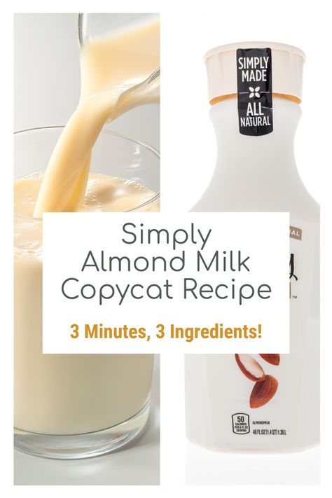 Simply Almond Milk Copycat Recipe with Variations Silk Almond Milk, Almond Milk Recipe, Make Almond Milk, Almond Milk Recipes, Peanut Butter Banana Muffins, Healthy Baked Chicken, Homemade Almond Milk, Chili Recipe Easy, Healthy Cookie Recipes