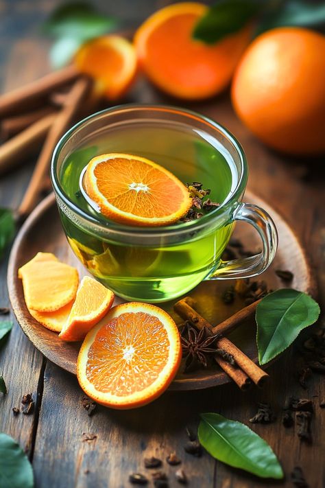 Simple and Soothing Orange Spice Green Tea Recipe Jasmine Milk Tea Recipe, Moroccan Mint Tea Recipe, Citrus Green Tea, Spiced Tea Recipe, Mint Tea Recipe, Milk Thistle Tea, Citrus Tea, Licorice Tea, Turmeric Tea Recipe