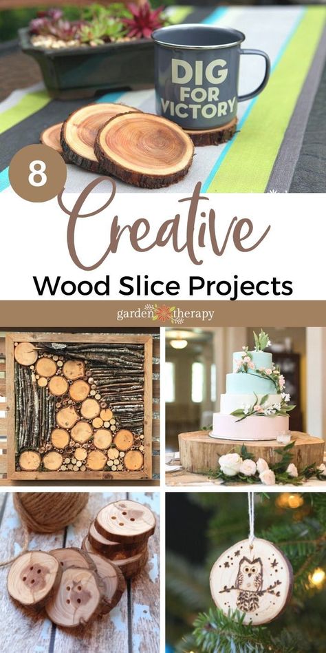 Wooden Slices Crafts, Diy Tree Trunk Projects Wood Slices, Oak Tree Wood Projects, Log Art Ideas Tree Trunks, Tree Trunk Slices Ideas, Things To Make With Wood Slices, Cut Down Tree Ideas, Tree Rounds Crafts Wood Slices, Tree Rounds Ideas