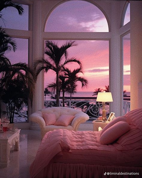 Pink Baddie Aesthetic Room Decor, 80s Miami Aesthetic Bedroom, 80s Mansion, 80s Penthouse, Miami Chic, 90s Interior, 80s Interior Design, 80s Art Deco, 80s Home