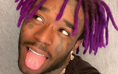 Lil Uzi Vert Art, Purple Dreads, Dyed Dreads, Lil Skies, Lil Uzi, Lil Uzi Vert, American Rappers, Latest Hairstyles, Purple Aesthetic