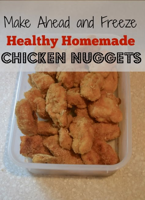 Healthy Chicken Nuggets, Frozen Chicken Nuggets, Homemade Chicken Nuggets, Chicken Nugget Recipes, Freezer Food, Nuggets Recipe, Easy Freezer Meals, Freezer Meal, Freezer Cooking