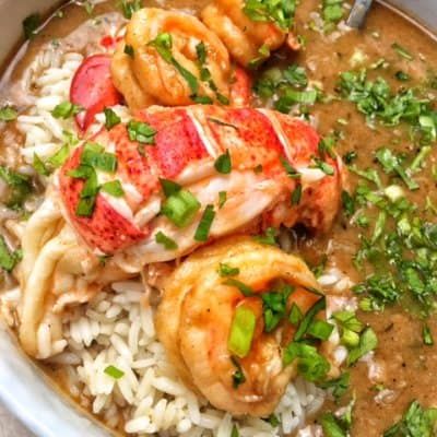 Lobster and Shrimp Etouffee - Kenneth Temple Lobster And Shrimp, Etouffee Recipe, Shrimp Etouffee, Louisiana Recipes, Lobster Recipes, Creole Recipes, Pescatarian Recipes, Cajun Recipes, Seafood Dinner