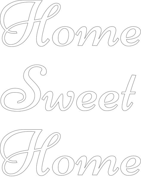 "Home Sweet Home" stencil. Print, customize, or make your own free at http://RapidResizer.com/stencil #stencils #RapidResizer Large Stencils Templates Free Printable, Alphabet Letters To Print Free Printable, Alphabet Stencils Printables Free, Home Sweet Home Lettering, Alphabet Stencils Printables, Free Letter Stencils, Letters Stencils, Letter Stencils To Print, Home Sweet Home Printable